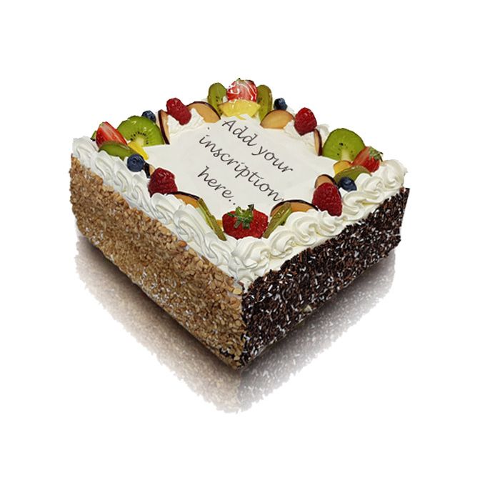 Square Fruitcake 3kg Mixed Fruit Cake, Packaging Type: Box, For Birthday  Parties