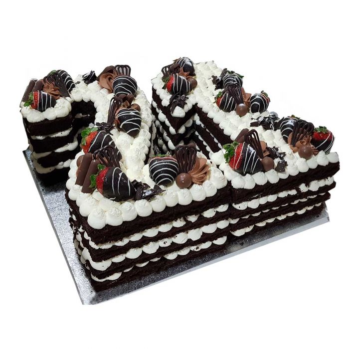Happy Birthday Cake - Sponge, Fruit Filling & Fresh Cream - 12/14 Portions  - Patisserie Royale