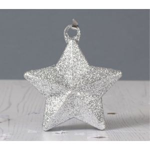 Silver Glitter Star Balloon Weight