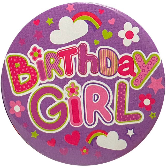 bdbadges2_1_2 Birthday Girl - Pink - Image 1