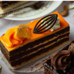 Orange cake slice