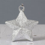 Silver Glitter Star Balloon Weight