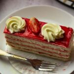 Strawberry cake slice